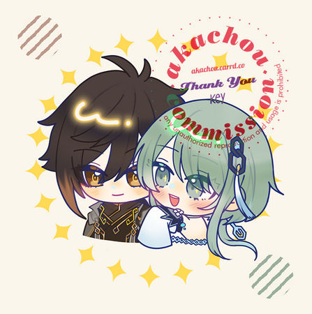 Bust up chibi commission for Key